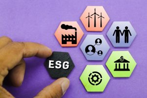 hexagon with the concept of ESG