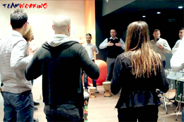 Hands and feet keeping a rhythm during a Body Percussion session